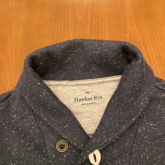 Hawker Rye shawl collar sweater - Picture 2 of 7